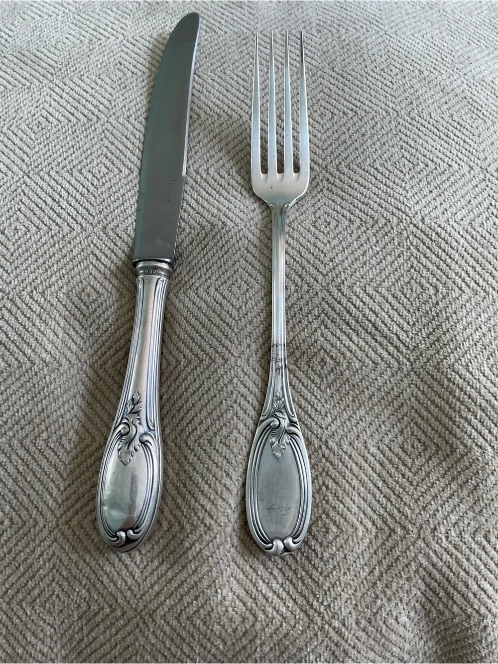 Vintage oversized knife and fork